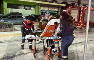 Λαμία: Μηχανή άρπαξε φωτιά μετά από τροχαίο