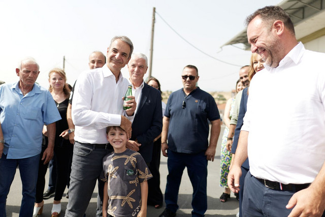Greek PM Kyriakos Mitsotakis Visits PPC Plant in Ptolemaida