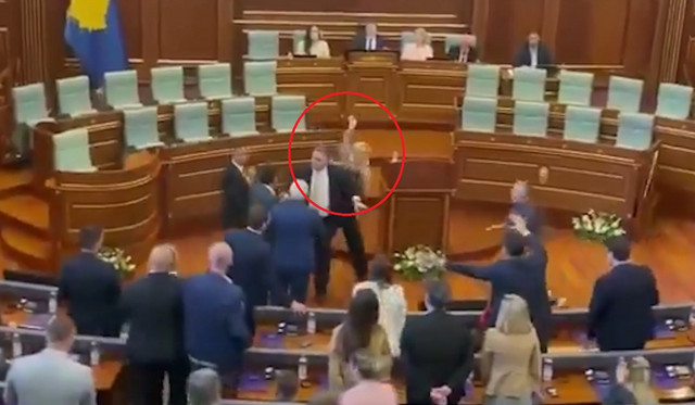 Albin Kurti pelted with eggs in Kosovo parliament session