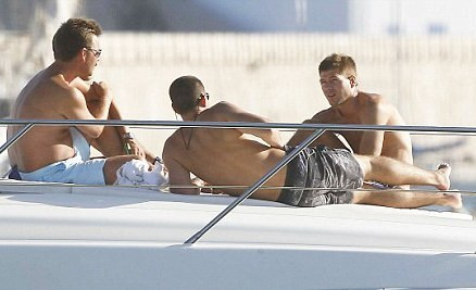 O Gerrard στην Ibiza