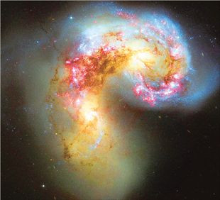 Φαντασμαγορική γαλαξιακή σύγκρουση