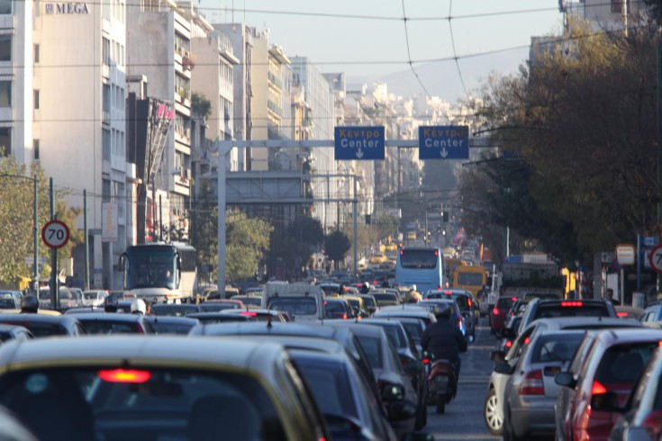 Μποτιλιάρισμα στους δρόμους της Αθήνας
