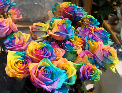 Λουλούδια στα χρώματα του ουράνιου τόξου