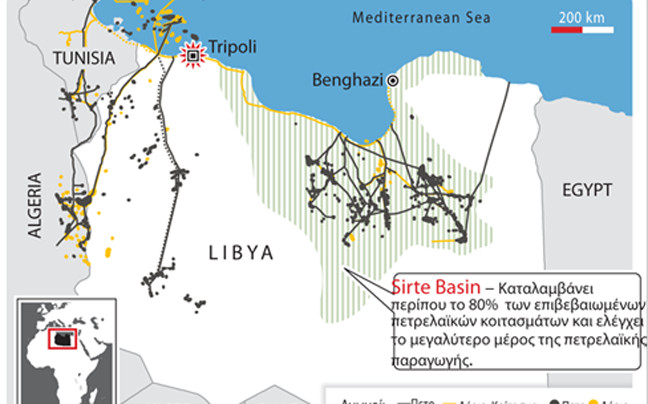 Οι εξαγωγές πετρελαίου και φυσικού αερίου της Λιβύης