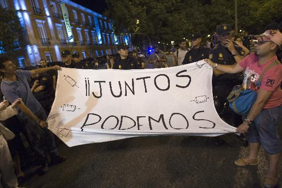 Νέα αυθόρμητη διαδήλωση στη Μαδρίτη κατά της λιτότητας