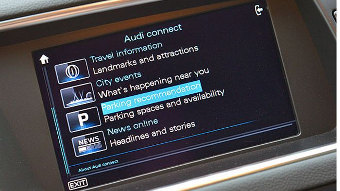 Το Audi connect πληροφορεί και για πάρκινγκ
