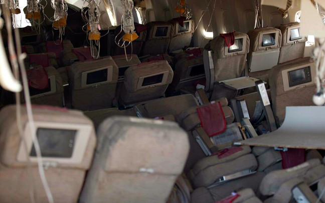 Φωτογραφίες από το εσωτερικό τoυ Boeing μετά τη συντριβή στο Σαν Φρανσίσκο