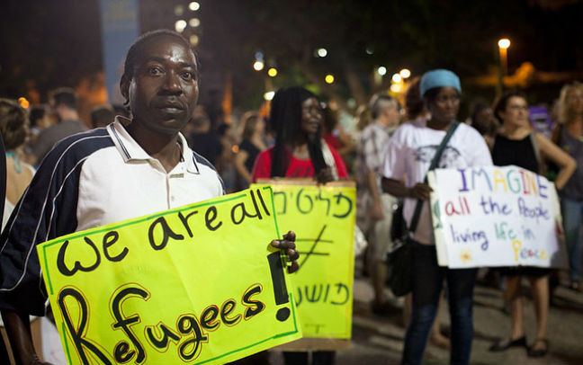 Διαδήλωση αφρικανών μεταναστών στο Τελ Αβίβ