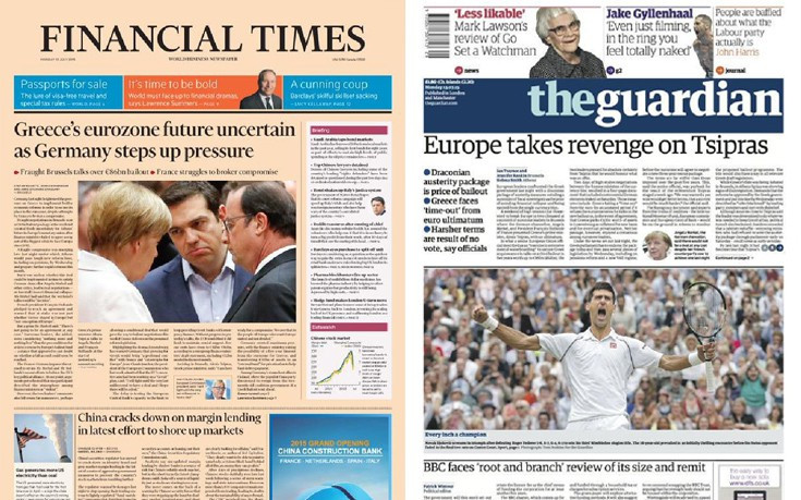 Σε δραματικούς τόνους τα πρωτοσέλιδα των «Financial Times» και «Guardian»