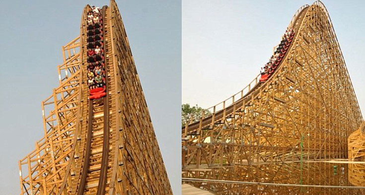 Το μεγαλύτερο ξύλινο τρενάκι στην Κίνα