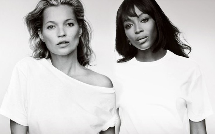 Kate Moss και Naomi Campbell ποζάρουν για τον καρκίνο του μαστού