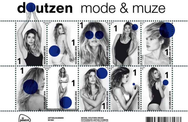 Ένα μοντέλο της Victoria&#8217;s Secret στα ολλανδικά γραμματόσημα