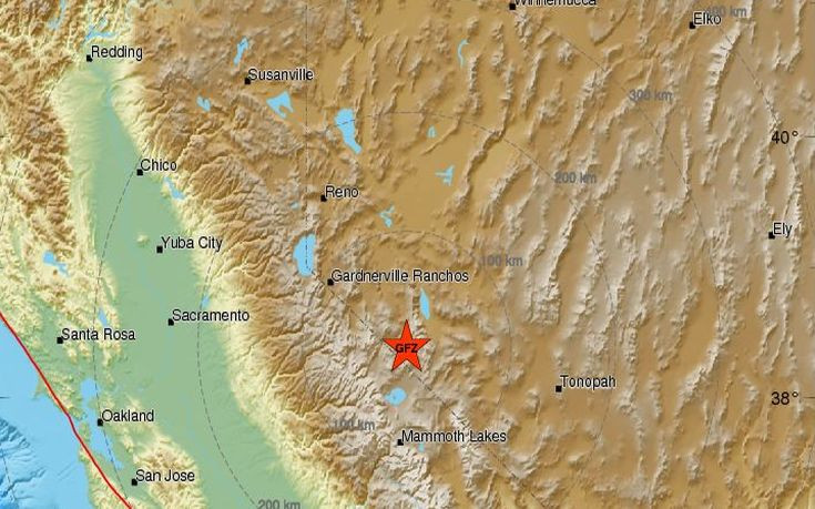 Σεισμός 5,7 Ρίχτερ στη Νεβάδα
