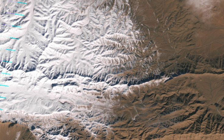Τα χιόνια στη Σαχάρα όπως καταγράφηκαν από δορυφόρο της NASA