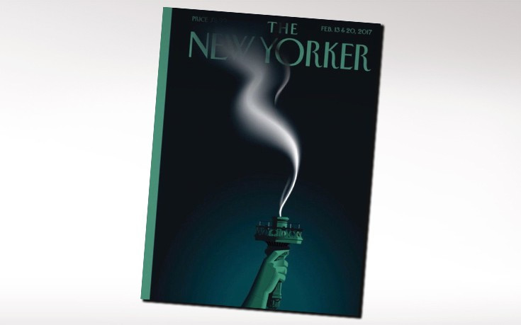 «Το σβήσιμο της Ελευθερίας» πρωτοσέλιδο από τον New Yorker