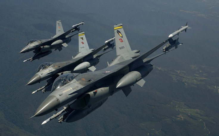 Οι Τούρκοι προκάλεσαν και σήμερα στο Αιγαίο: F-16 πάνω από Παναγιά και Οινούσσες