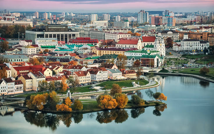 Γραφικές εικόνες στην πρωτεύουσα της Λευκορωσίας