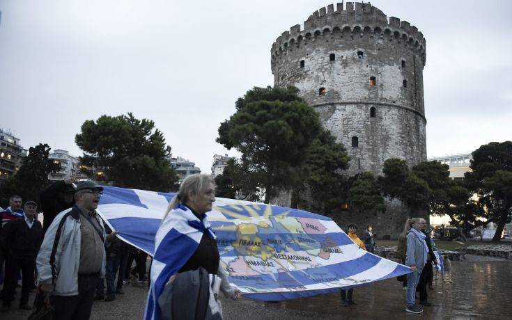 Πορεία κατά της συμφωνίας των Πρεσπών στη Θεσσαλονίκη