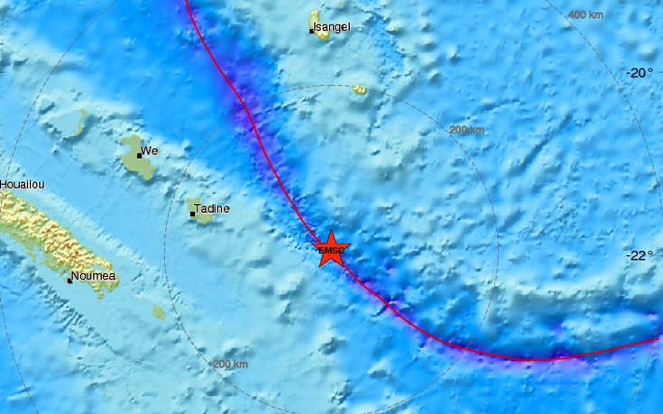 Παλιρροϊκά κύματα στον Ειρηνικό μετά τον ισχυρό σεισμό στη Νέα Καληδονία
