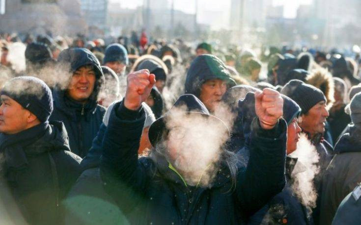 Διαδήλωση κατά της διαφθοράς στους -25 βαθμούς Κελσίου στη Μογγολία