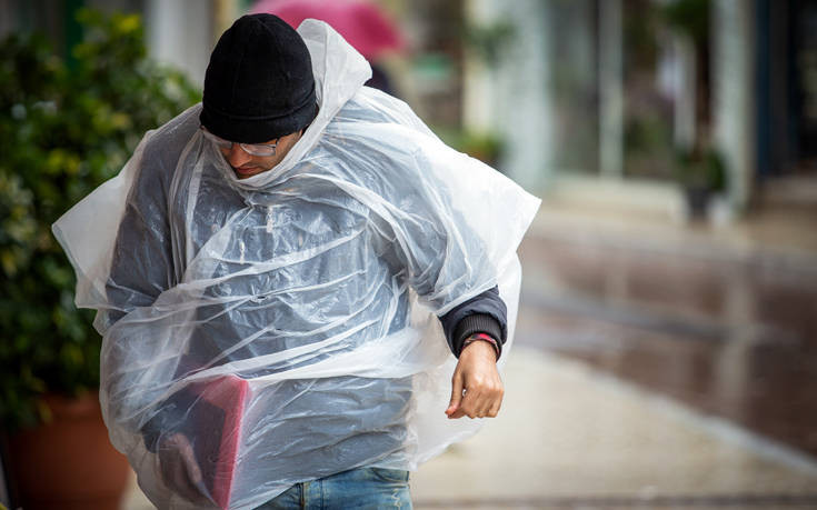 Έπεσαν δέντρα, ταμπέλες και κολόνες από τους ανέμους στη Λάρισα