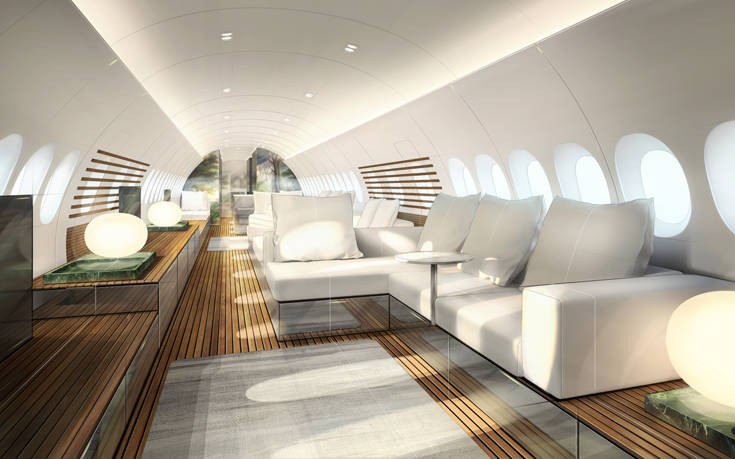 Στο εσωτερικό του νέου Airbus που μοιάζει με πολυτελές γιοτ