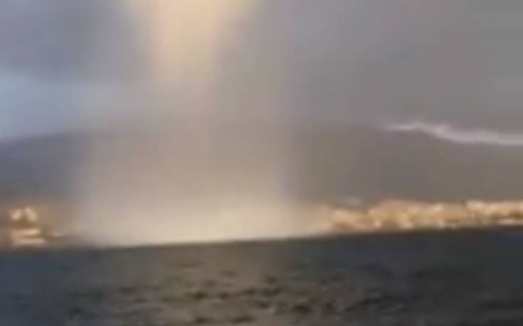 Εντυπωσιακό βίντεο από τον υδροστρόβιλο που χτύπησε την Χίο