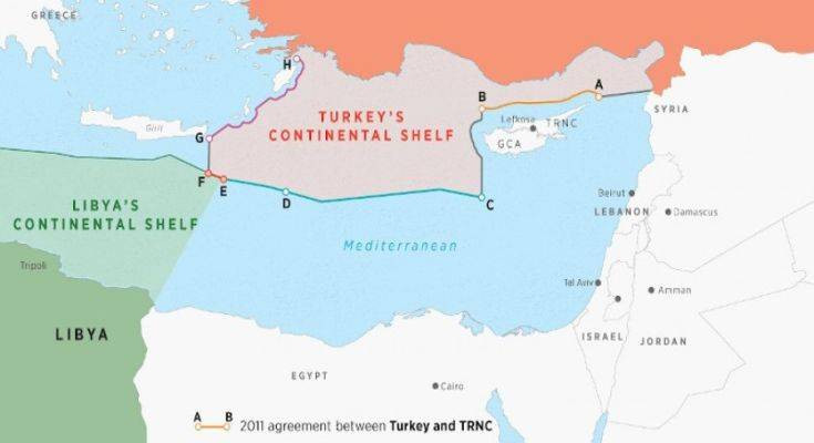 Νέος προκλητικός χάρτης από Τουρκία