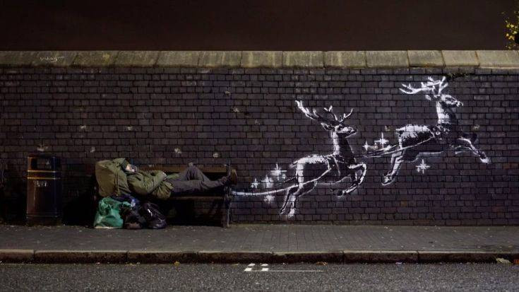 Banksy: Ένας διαφορετικός «Άγιος Βασίλης με τα δώρα»