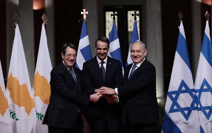 EastMed: Σε εξέλιξη η τριμερής συνάντηση Ελλάδας, Κύπρου και Ισραήλ