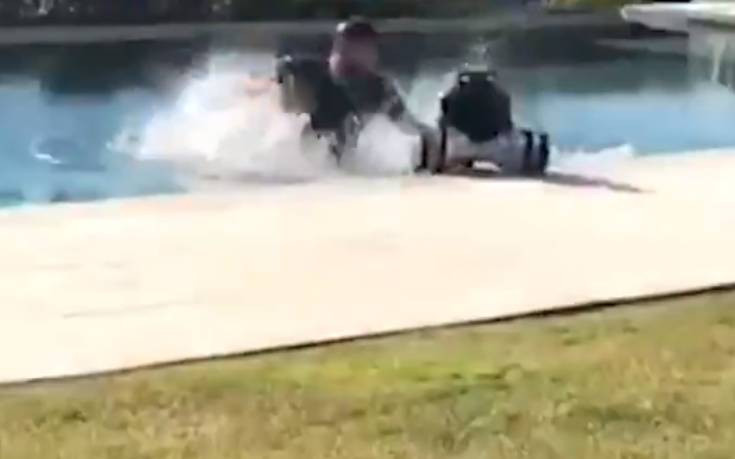 Ξεκαρδιστικό βίντεο με τον Ντιέγκο Κόστα: Έπεσε με το go-kart στην πισίνα
