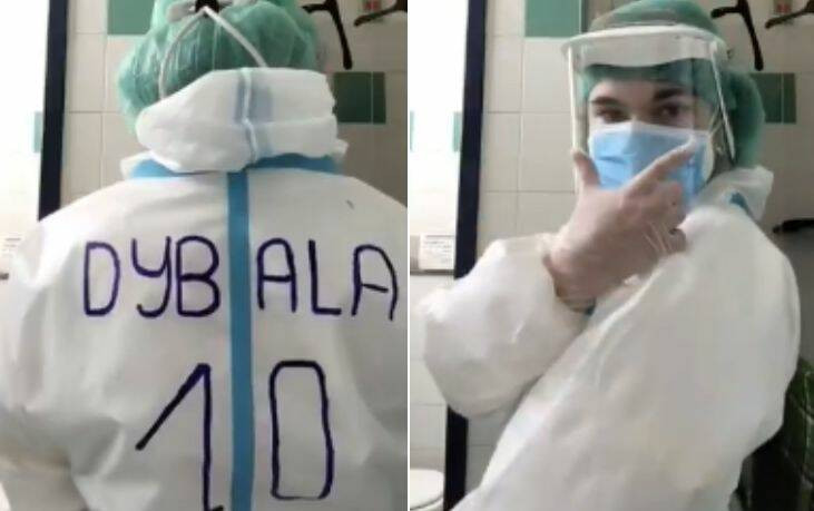 Κορονοϊός: Νοσοκόμα έκανε τη στολή της&#8230; φανέλα του Ντιμπάλα