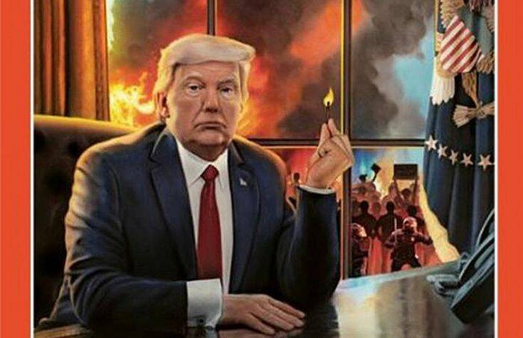 Spiegel: Ο Ντόναλντ Τραμπ με αναμμένο σπίρτο στο χέρι ετοιμάζεται να βάλει φωτιά στη χώρα του