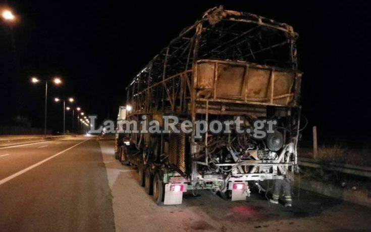 Λεωφορείο του ΚΤΕΛ λαμπάδιασε στην εθνική οδό -Λαχτάρησαν επιβάτες και οδηγός