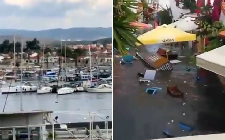 Σεισμός στη Σμύρνη: Βίντεο με το φονικό τσουνάμι να παρασύρει πολυτελή σκάφη σε μαρίνα και μετά… πλημμύρα