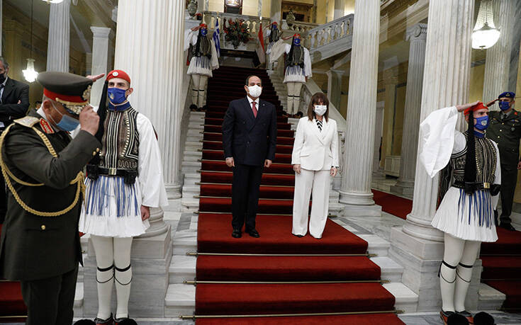 Σακελλαροπούλου &#8211; Σίσι: Στρατηγική συνεργασία Ελλάδας-Αιγύπτου για την ασφάλεια και τη σταθερότητα στην Αν. Μεσόγειο