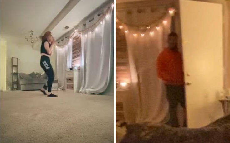 Χόρευε στο σπίτι της και είδε τον stalker της να ανοίγει την πόρτα μπροστά της &#8211; Δείτε το σοκαριστικό βίντεο