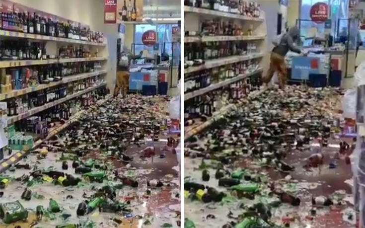 Γυναίκα μπήκε σε σούπερ μάρκετ και έκανε λαμπόγυαλο 500 μπουκάλια
