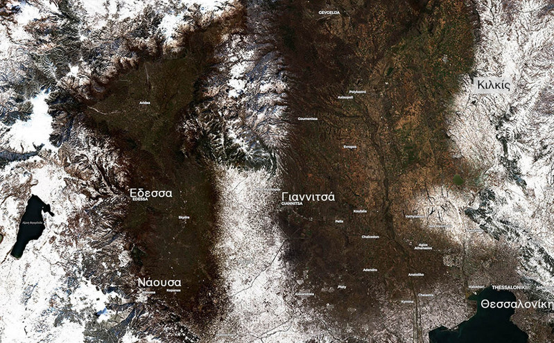 Κακοκαιρία Λέανδρος: Κάλυψε με χιόνι το 30% της έκτασης της Ελλάδας &#8211; Δείτε δορυφορικές εικόνες