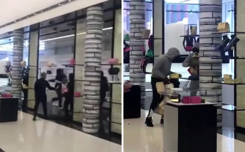 Απίστευτο βίντεο: Καρέ &#8211; καρέ ένοπλη ληστεία σε κατάστημα Chanel