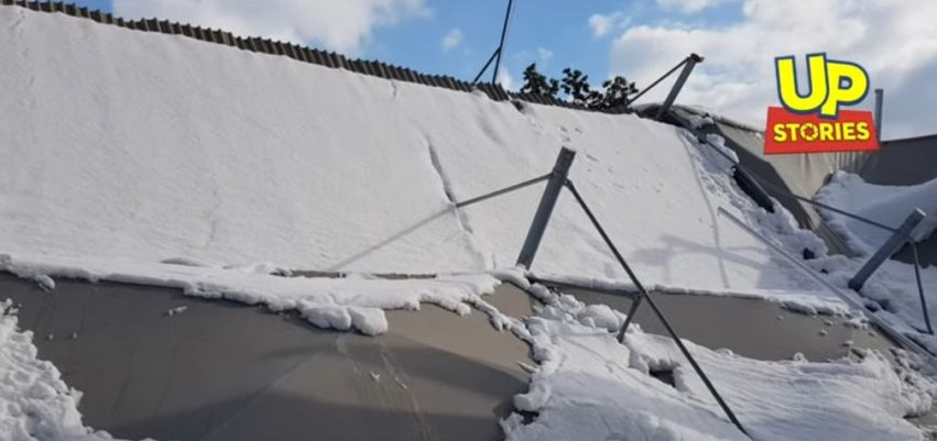 Χαϊδάρι: Κατέρρευσε σκέπαστρο βενζινάδικου από το βάρος του χιονιού