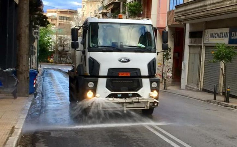 Επιχείρηση καθαριότητας από τον Δήμο Αθηναίων στην Κυψέλη