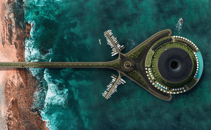 Το πλωτό «παλάτι» στο Κατάρ που περιστρέφεται 360° για να παράγει τη δική του ηλεκτρική ενέργεια