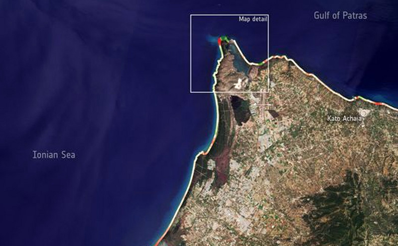 Δορυφορικές εικόνες του ESA αποκαλύπτουν την αυξομείωση των ελληνικών ακτών