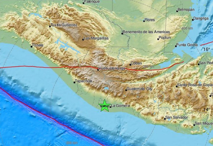 Ισχυρός σεισμός στη Γουατεμάλα &#8211; Έγινε αισθητός στο κεντρικό και στο νότιο τμήμα της χώρας