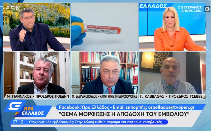Καβγάς on air Βασιλακόπουλου &#8211; Γιαννακού για τον εμβολιασμό των υγειονομικών: «Να διαπαιδαγωγείτε, όχι να λέτε αυτά που λέτε»