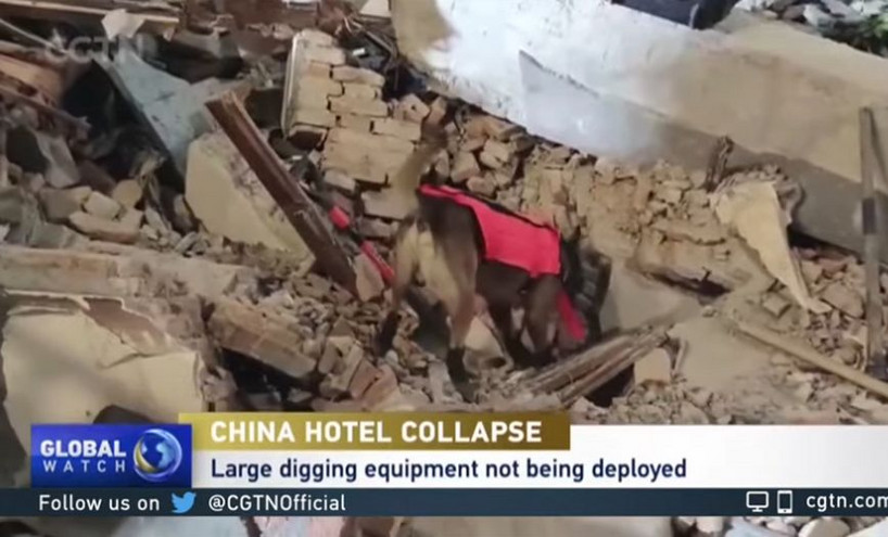 Κατάρρευση τμήματος ξενοδοχείου στην Κίνα: Στους 17 αυξήθηκε ο αριθμός των νεκρών