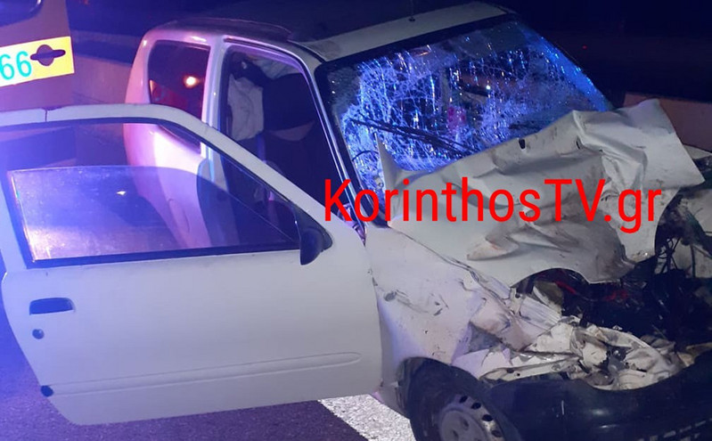 Τροχαίο στην εθνική οδό Κορίνθου &#8211; Πατρών: Αυτοκίνητο καρφώθηκε σε νταλίκα