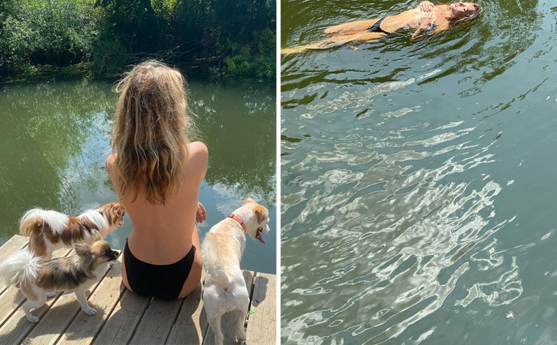 Η κόρη του Μικ Τζάγκερ, Τζόρτζια Μέι, κολυμπά topless στη λίμνη και αναστατώνει το Instagram