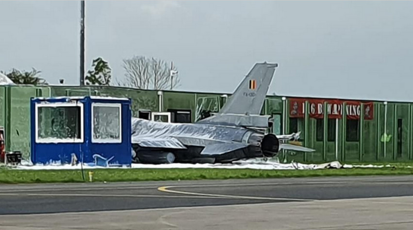 Ολλανδία: Βελγικό F-16 έπεσε σε αεροπορική βάση &#8211; Δύο τραυματίες
